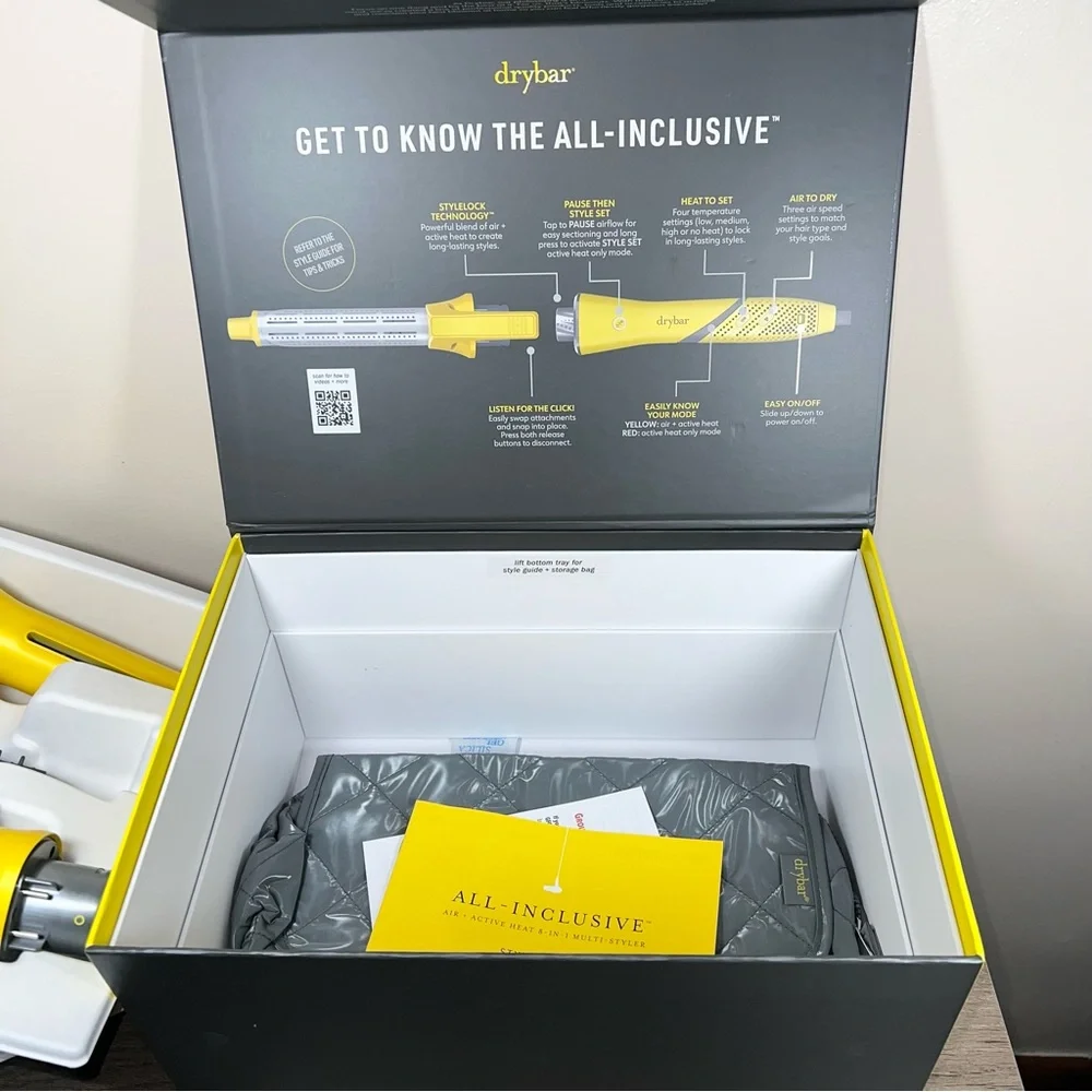 Drybar Yellow All Inclusive Air + Active Heat 8 in 1 Multi-Styler